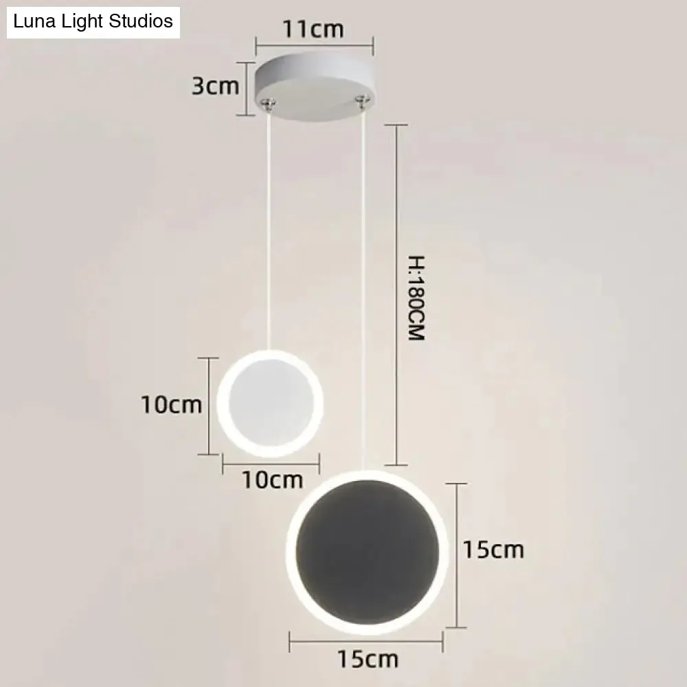 New Arrival Pendant Lights Modern Led Pendant Lamp For Bedside Dining Room Bar White Or Black Color Fixtures