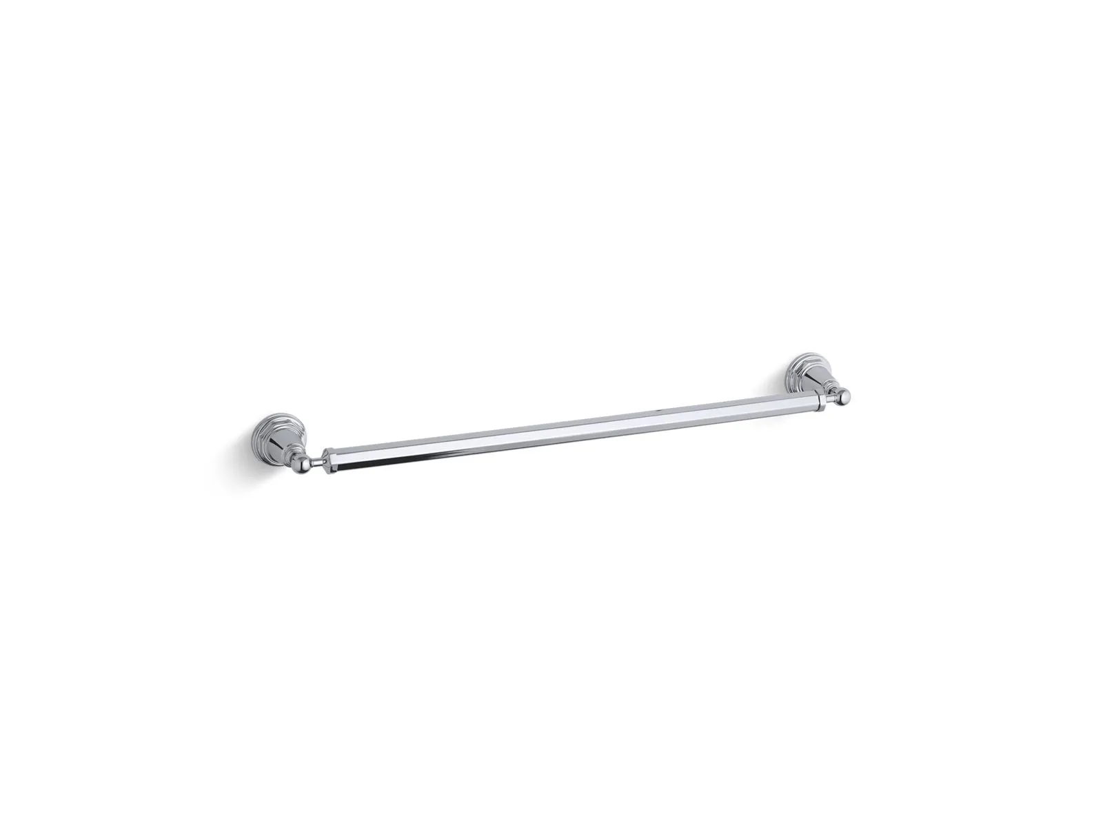 Pinstripe 28" Towel Bar in Polished Chrome