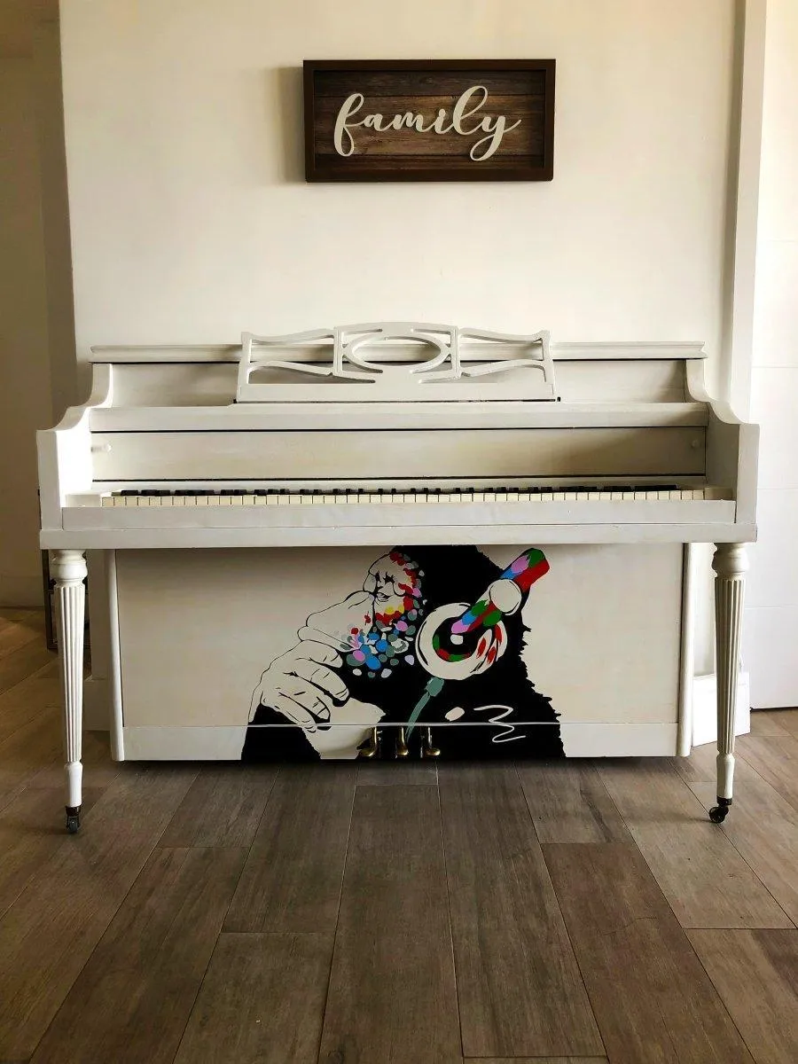 Primate Wall Decal - Contemplative Monkey Themed Wall Sticker for Kids Room Decoration