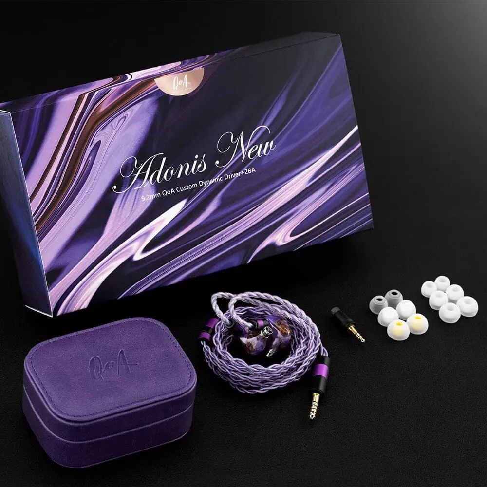 QoA Adonis 2 New 1DD 2BA Hybrid In Ear Earphones