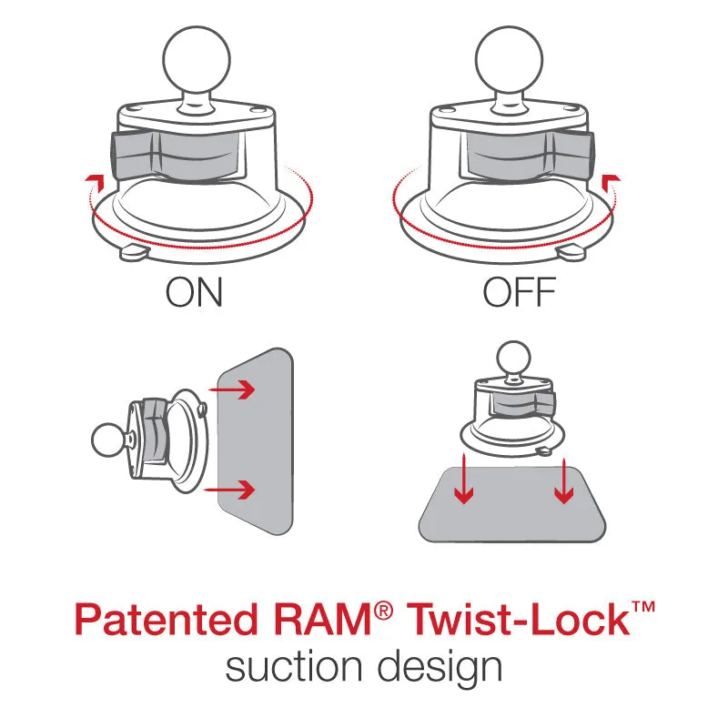 RAM® Powered Suction Cup Mount for Kyocera DuraForce Ultra 5G E7110