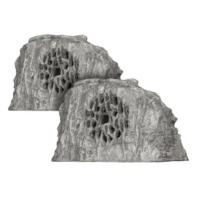Rockustics EconoRock 6.5" 2-way Outdoor Rock Speaker - Pair (Grey)