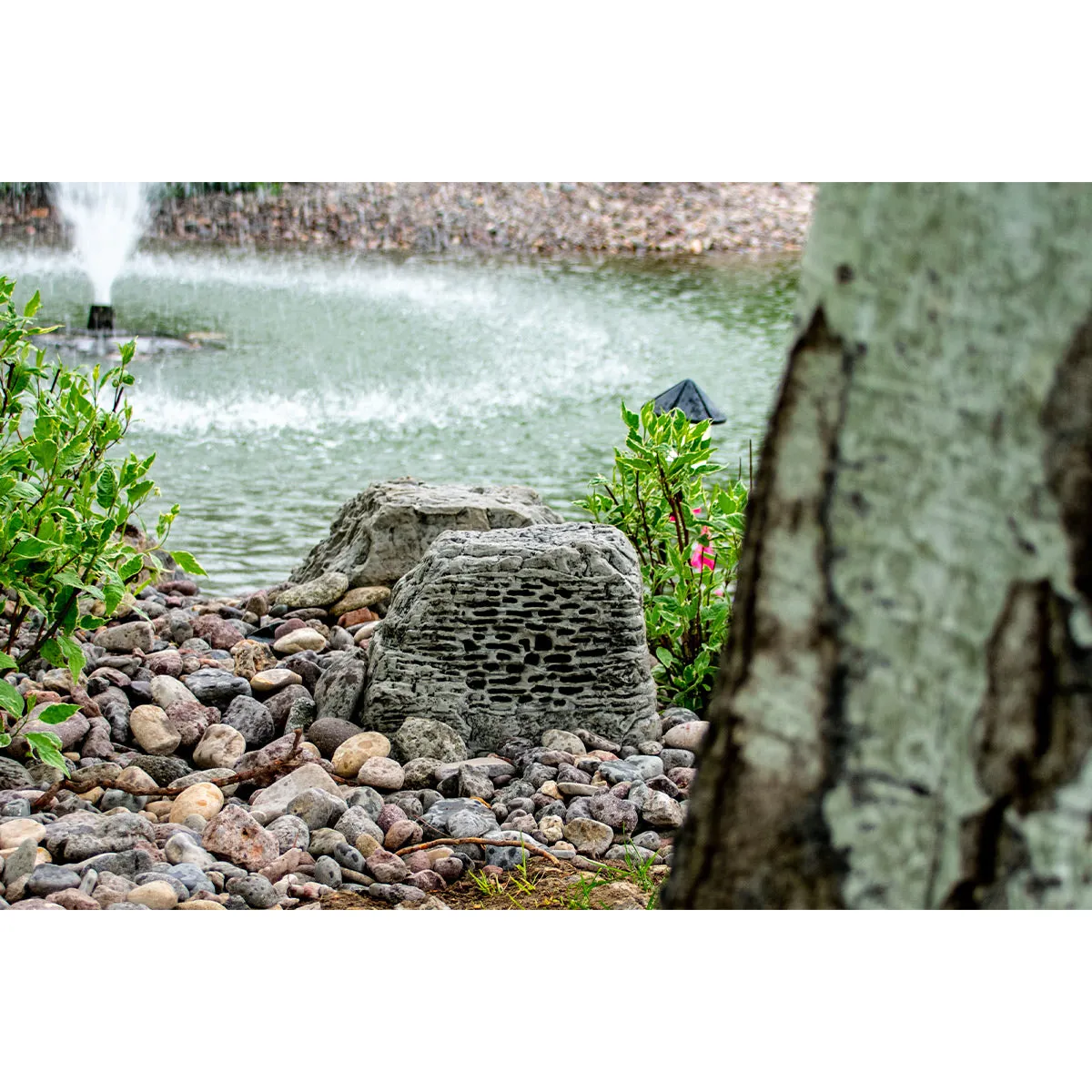 Rockustics OctoRock 8" 2-way Outdoor Rock Speaker - Pair (Grey)