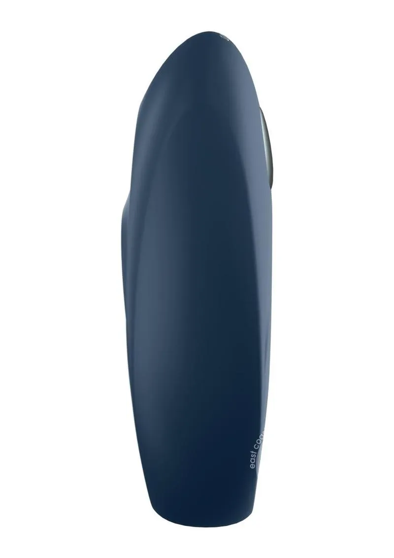 Satisfyer Mighty One Rechargeable Silicone Couple's 10 Function Vibrating Penis Ring Blue