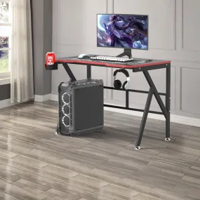 SAVYA HOME Multipurpose Office Desk, Gaming Desk, Study Table, Computer Table, Ergonomic Laptop Table with Cup Holder & Headphone Hook. Ideal for Home, Office & Gaming Setups (120 * 60 * 73), Black