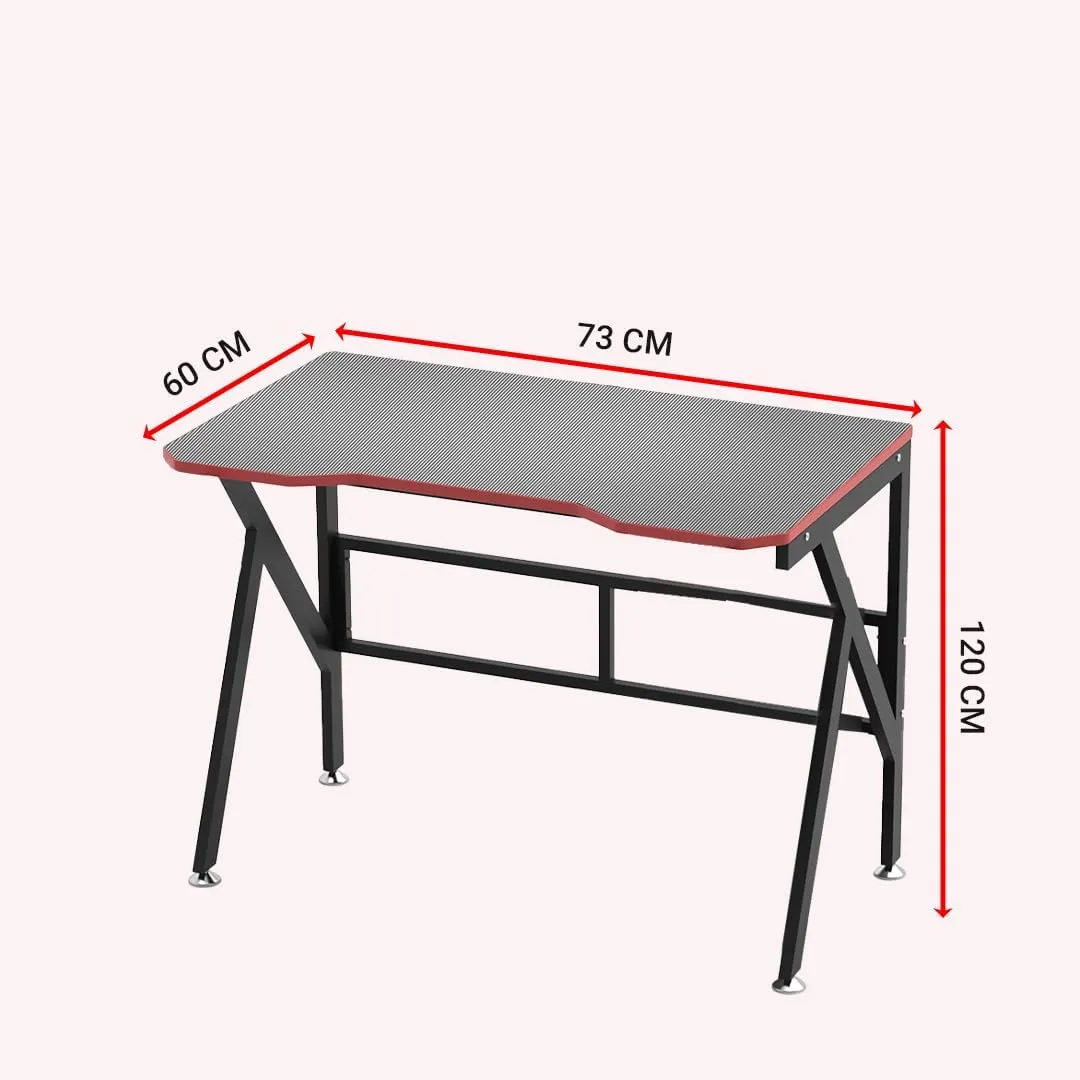 SAVYA HOME Multipurpose Office Desk, Gaming Desk, Study Table, Computer Table, Ergonomic Laptop Table with Cup Holder & Headphone Hook. Ideal for Home, Office & Gaming Setups (120 * 60 * 73), Black
