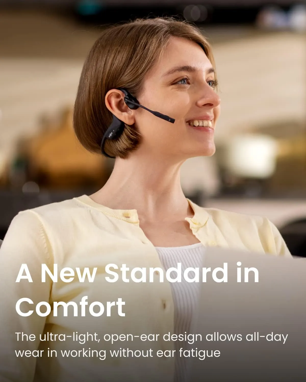Shokz Opencomm2 II 2025 Edition: Bone Conduction Headset with Microphone