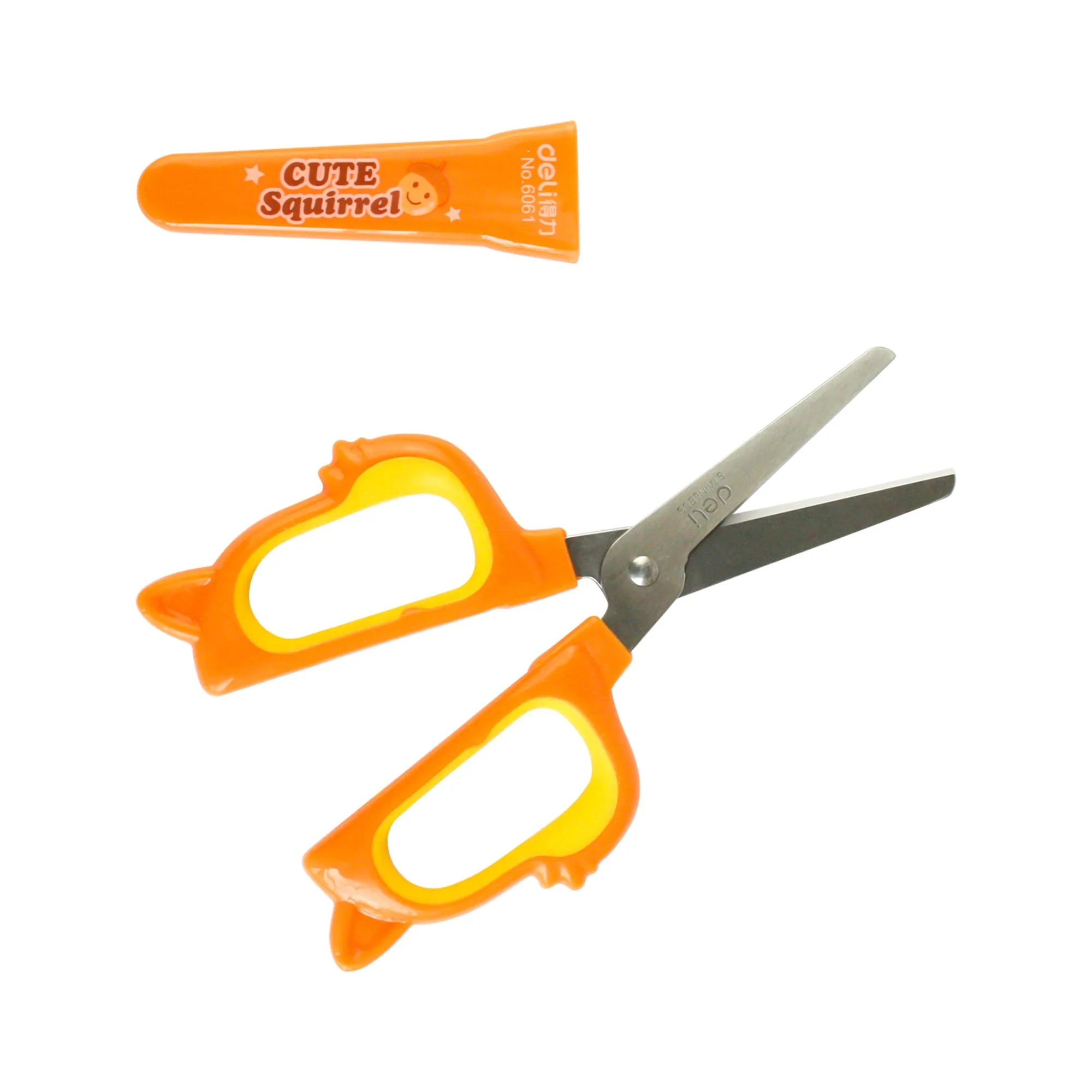 Squirrel-Shaped Handheld Scissors with Stand - Compact and Fun