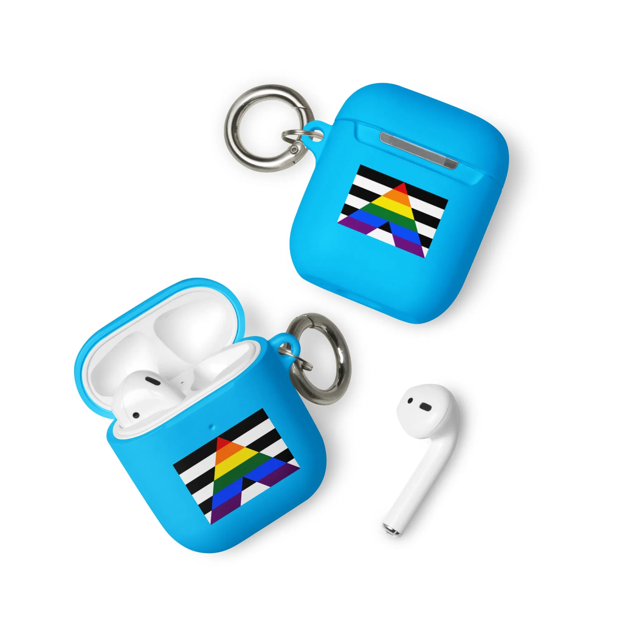 Straight Ally Pride Flag Rubber Case for Apple AirPods