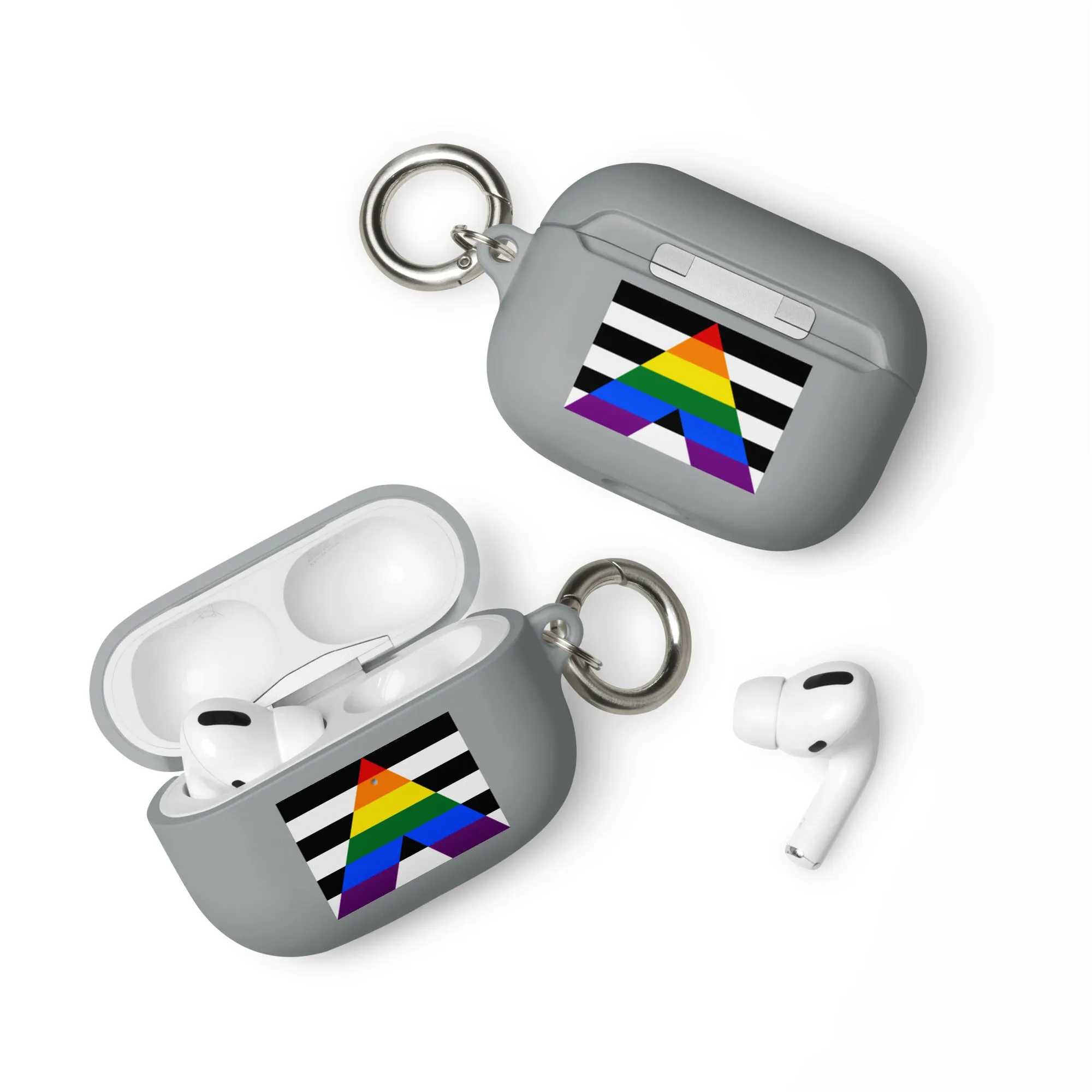 Straight Ally Pride Flag Rubber Case for Apple AirPods
