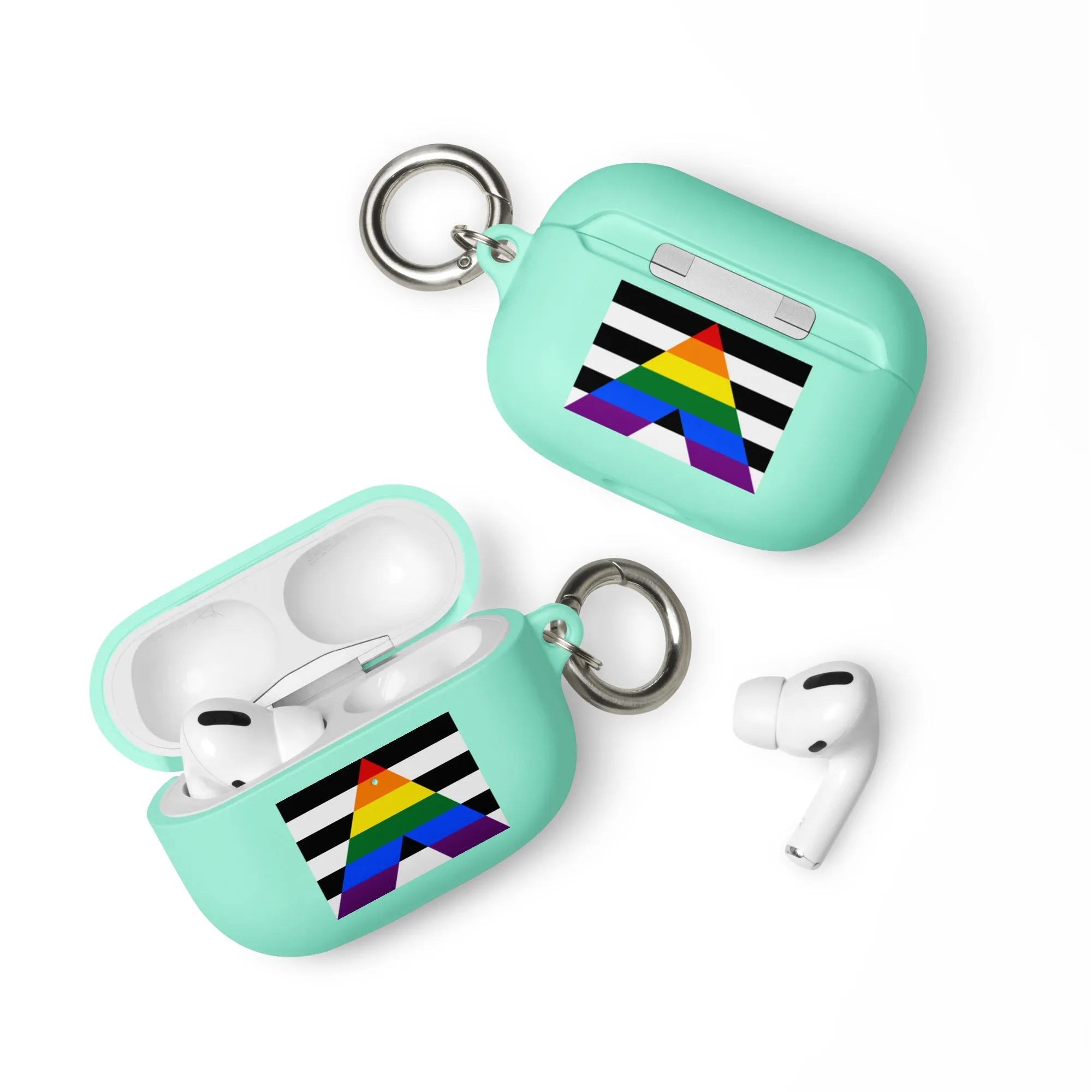 Straight Ally Pride Flag Rubber Case for Apple AirPods