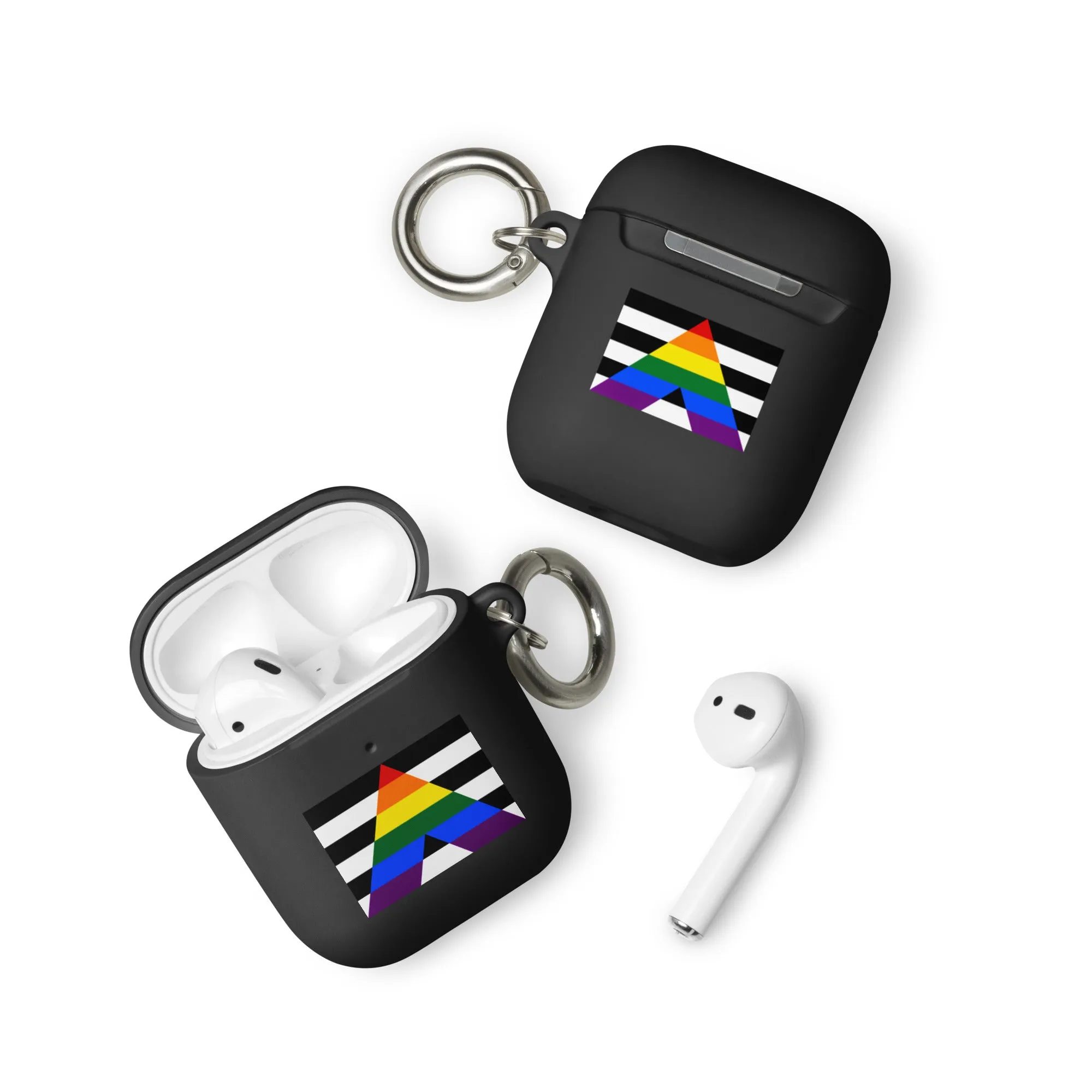 Straight Ally Pride Flag Rubber Case for Apple AirPods