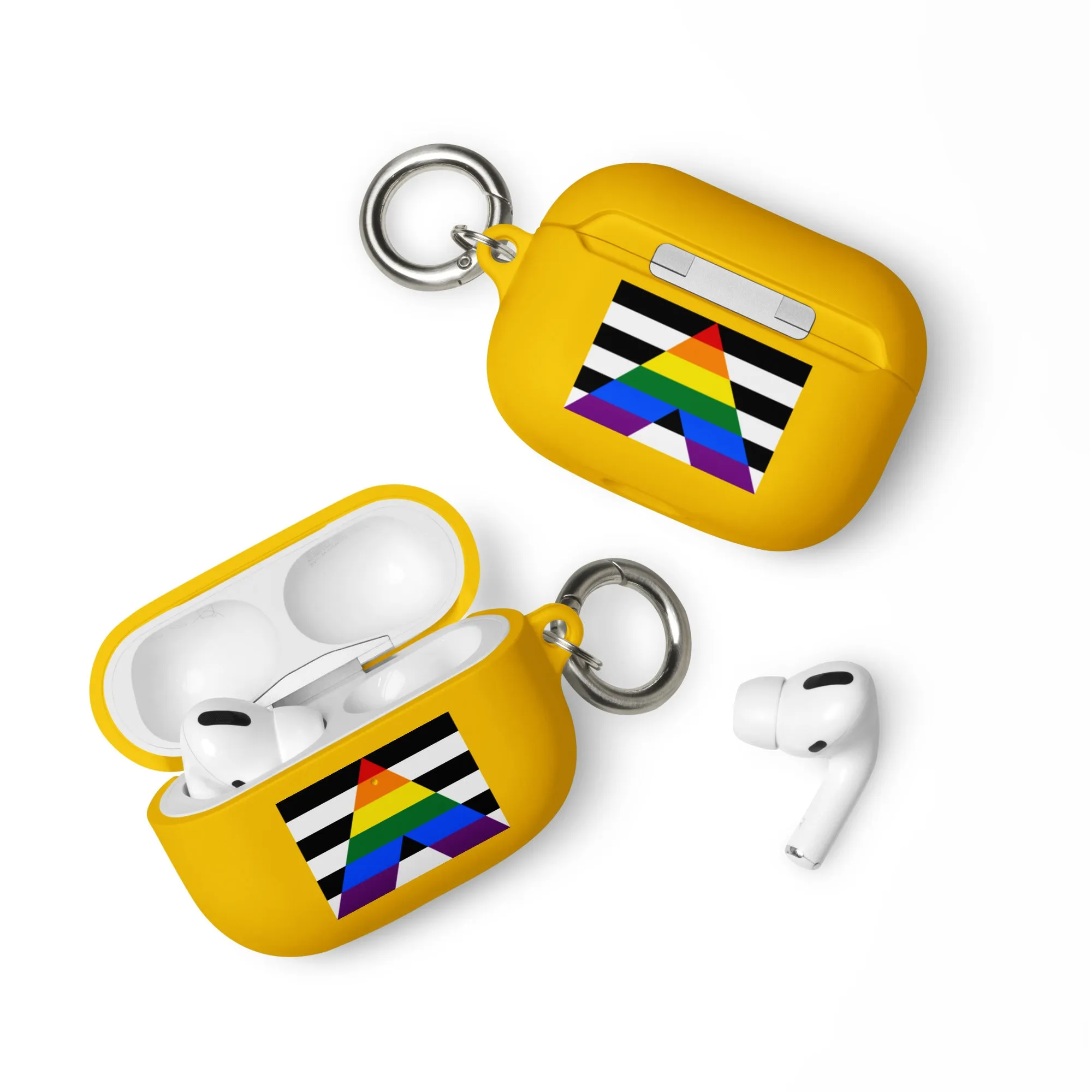 Straight Ally Pride Flag Rubber Case for Apple AirPods