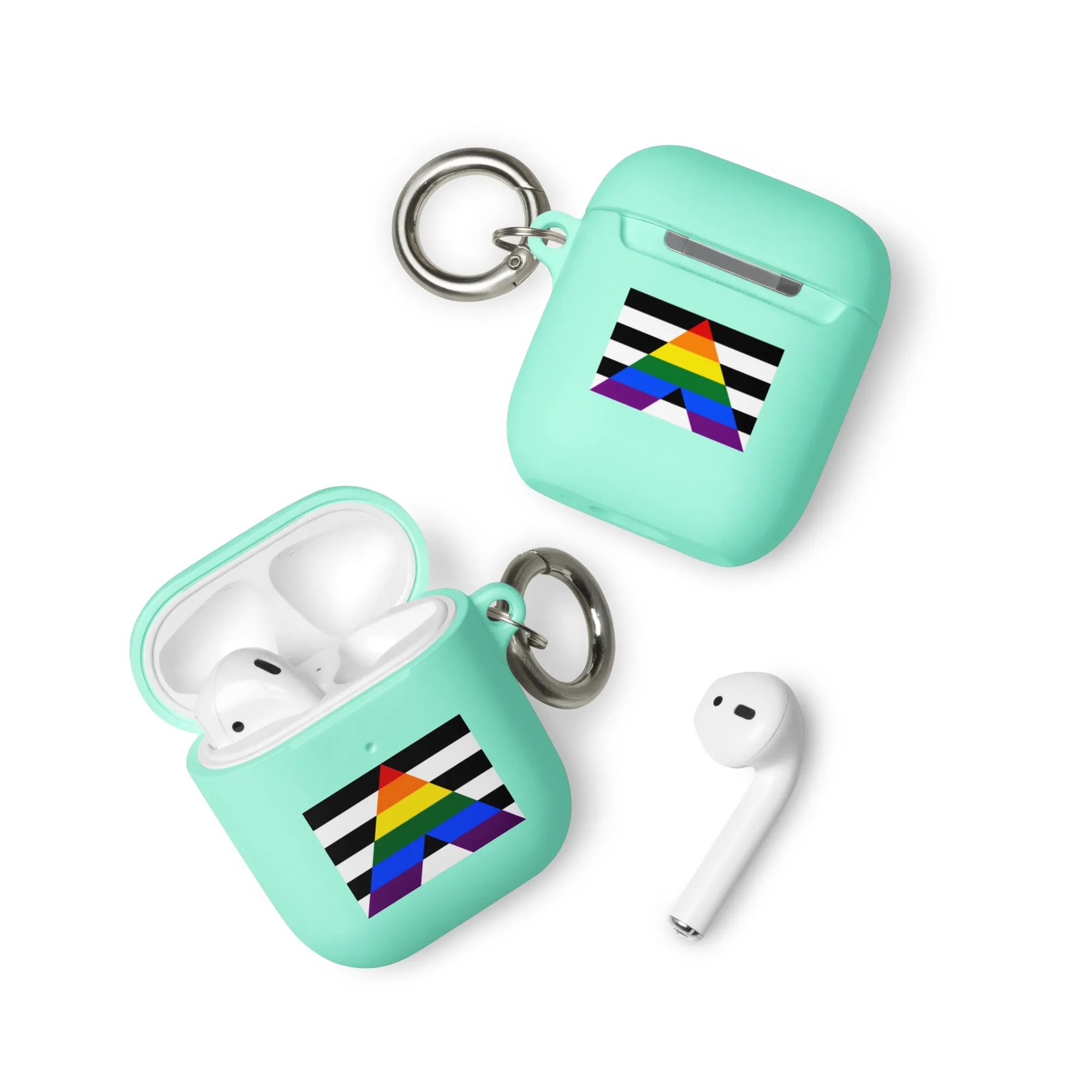 Straight Ally Pride Flag Rubber Case for Apple AirPods