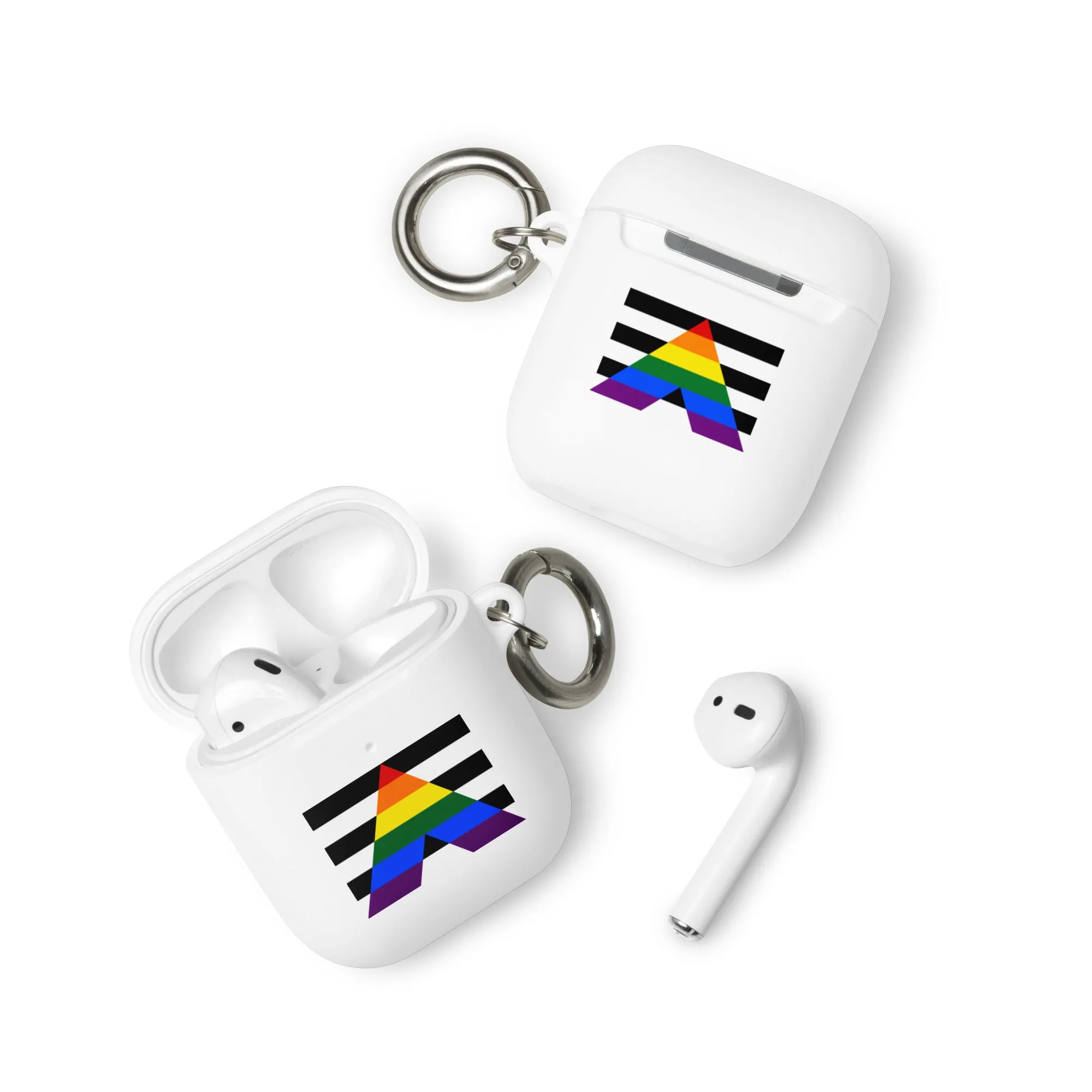 Straight Ally Pride Flag Rubber Case for Apple AirPods