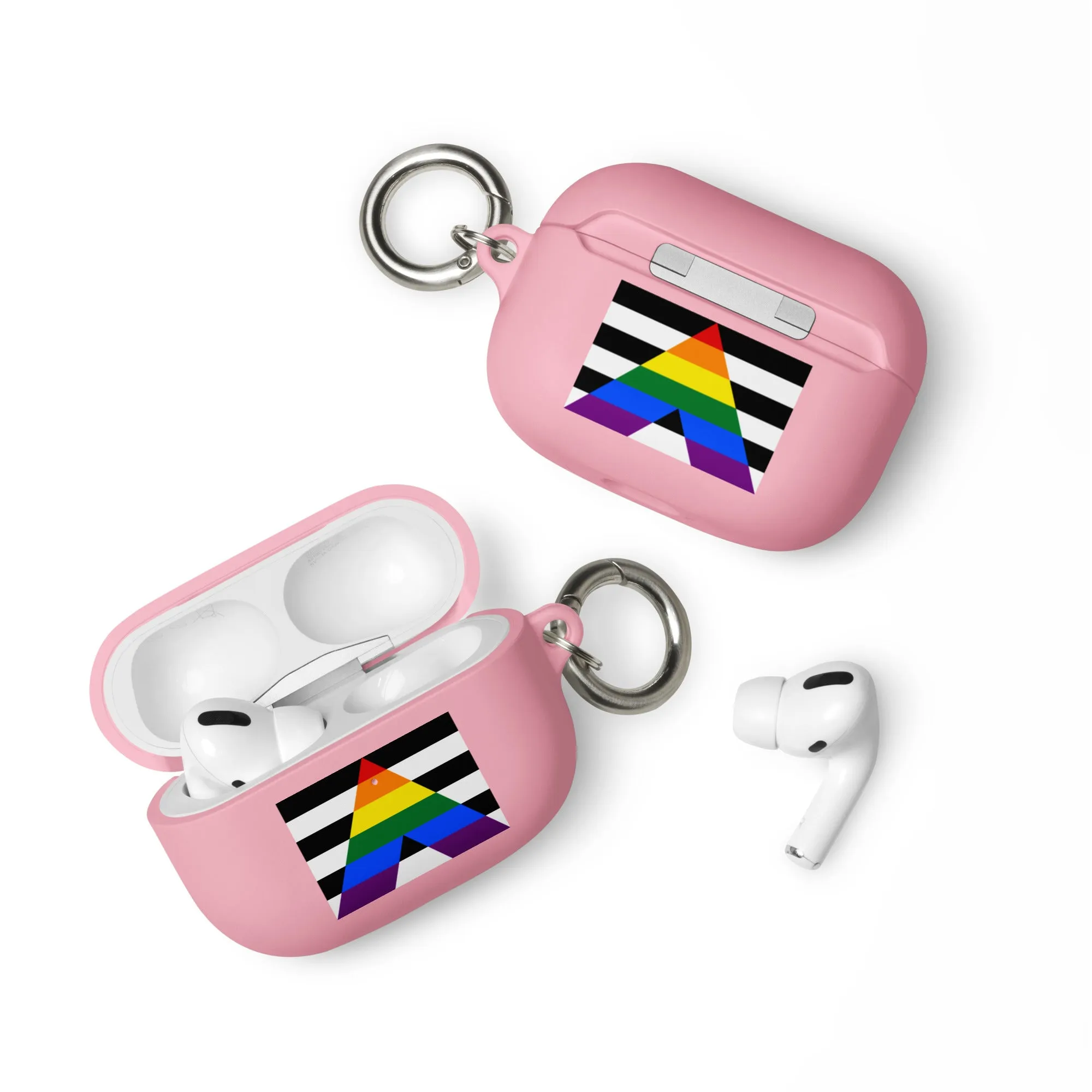 Straight Ally Pride Flag Rubber Case for Apple AirPods