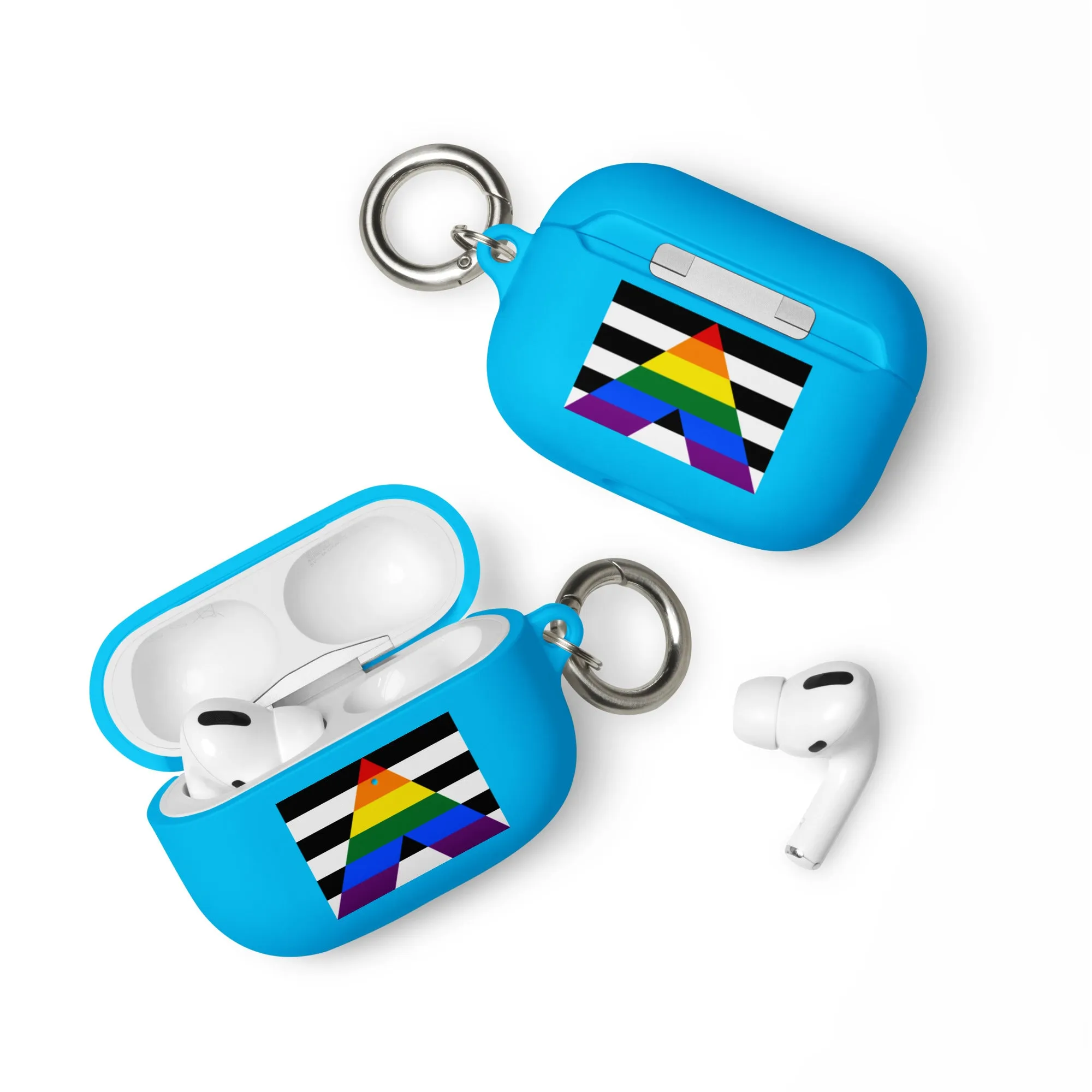 Straight Ally Pride Flag Rubber Case for Apple AirPods