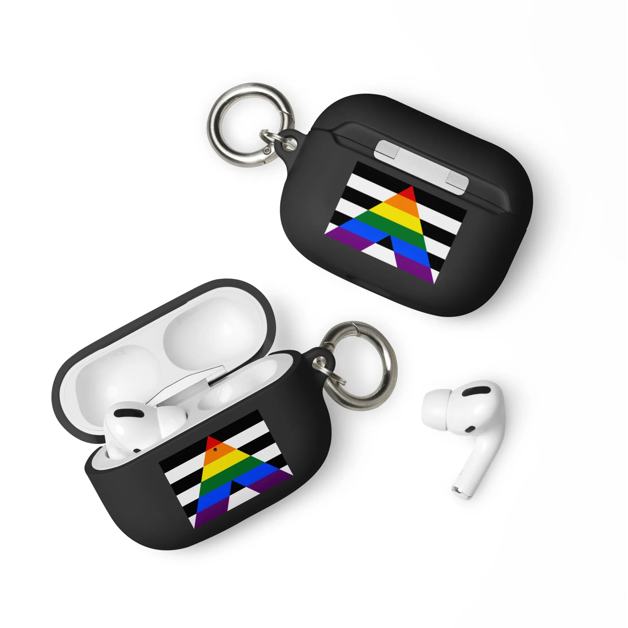 Straight Ally Pride Flag Rubber Case for Apple AirPods