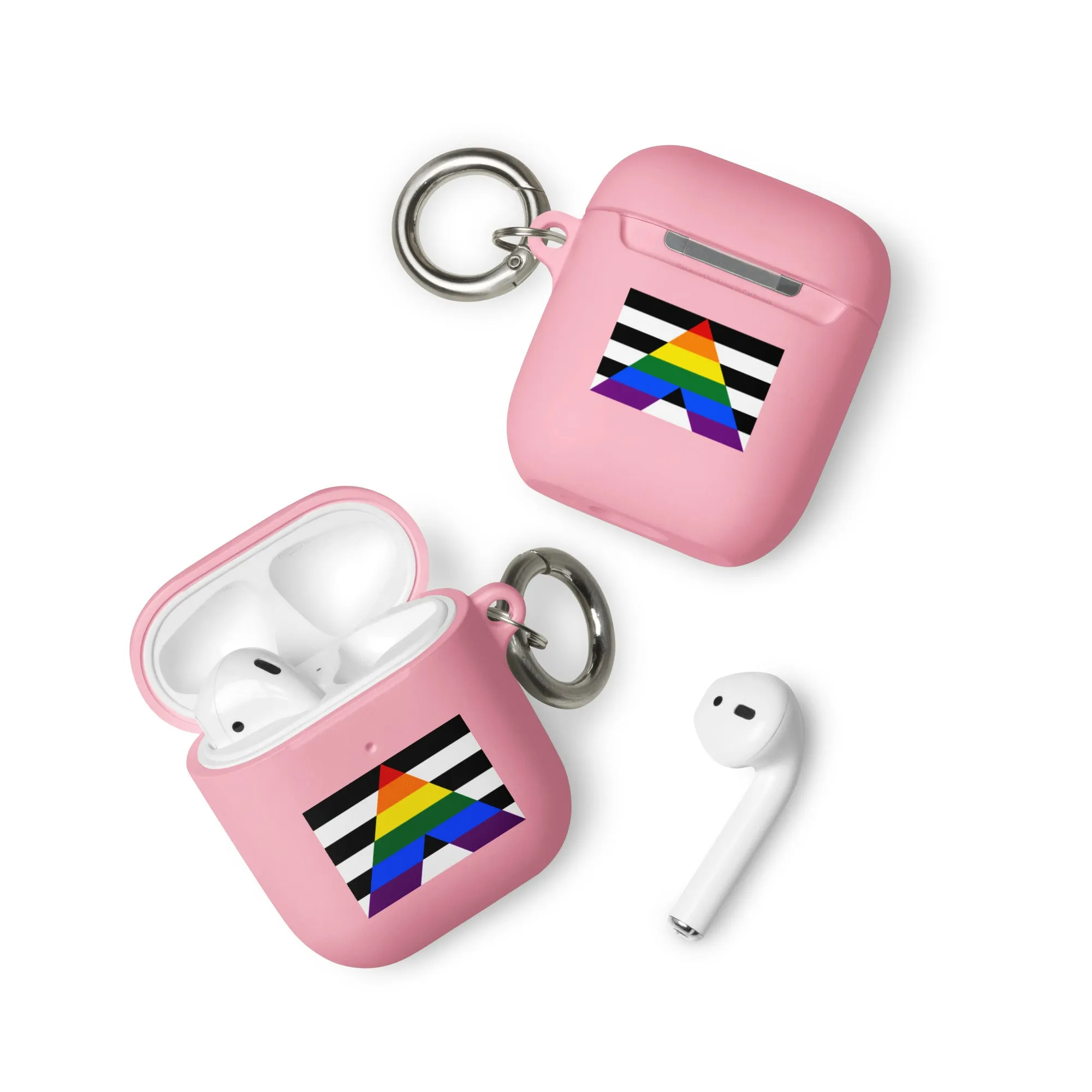 Straight Ally Pride Flag Rubber Case for Apple AirPods