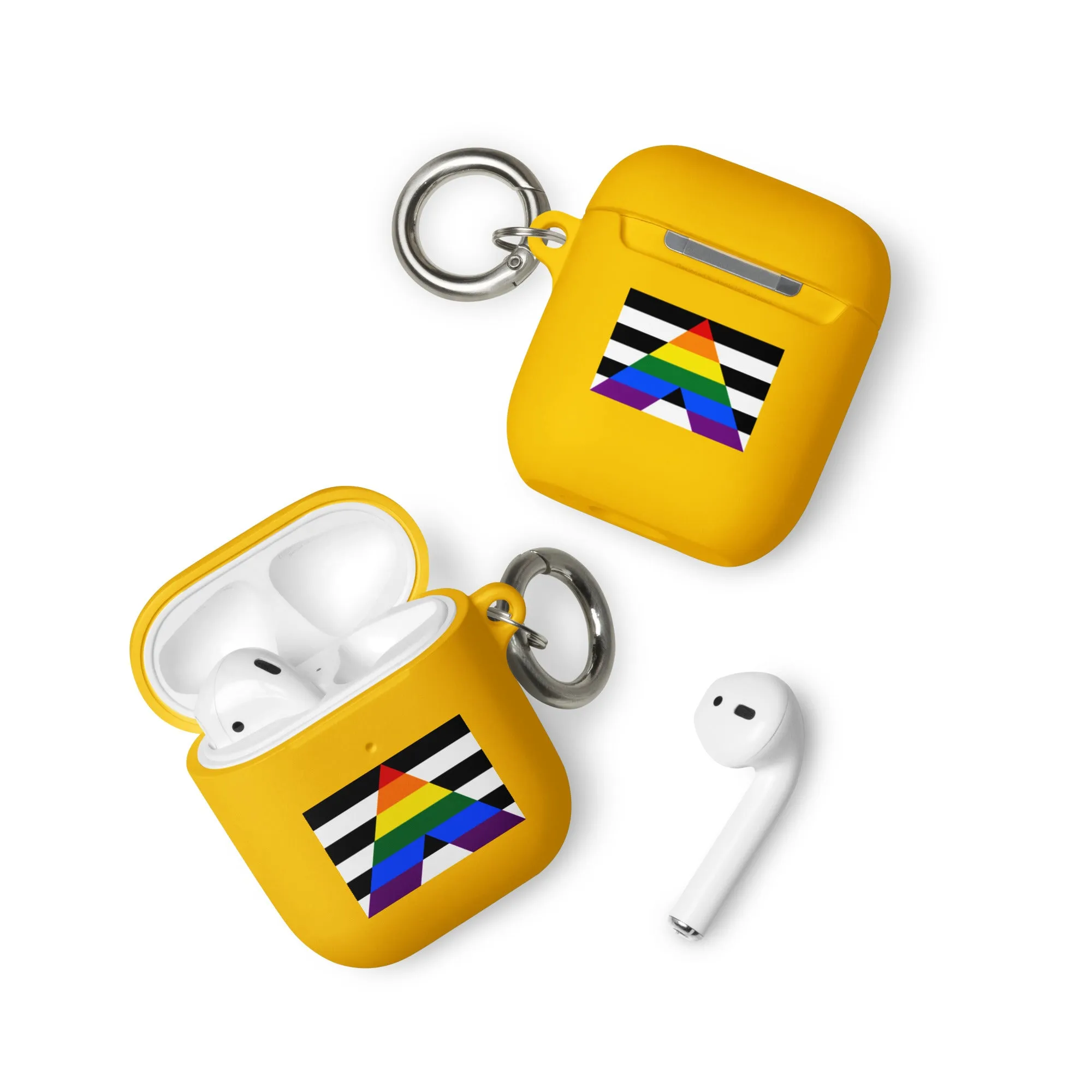 Straight Ally Pride Flag Rubber Case for Apple AirPods