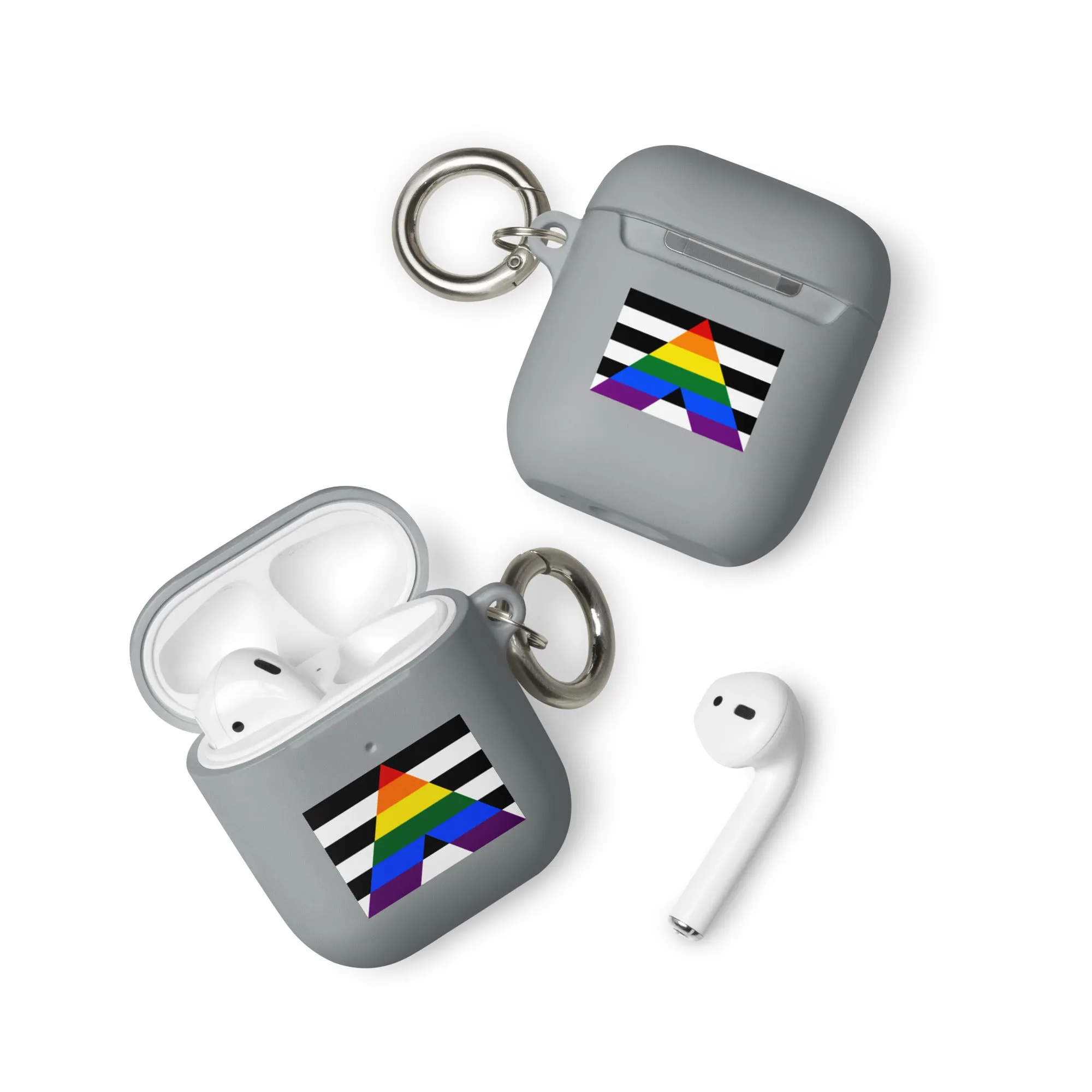 Straight Ally Pride Flag Rubber Case for Apple AirPods
