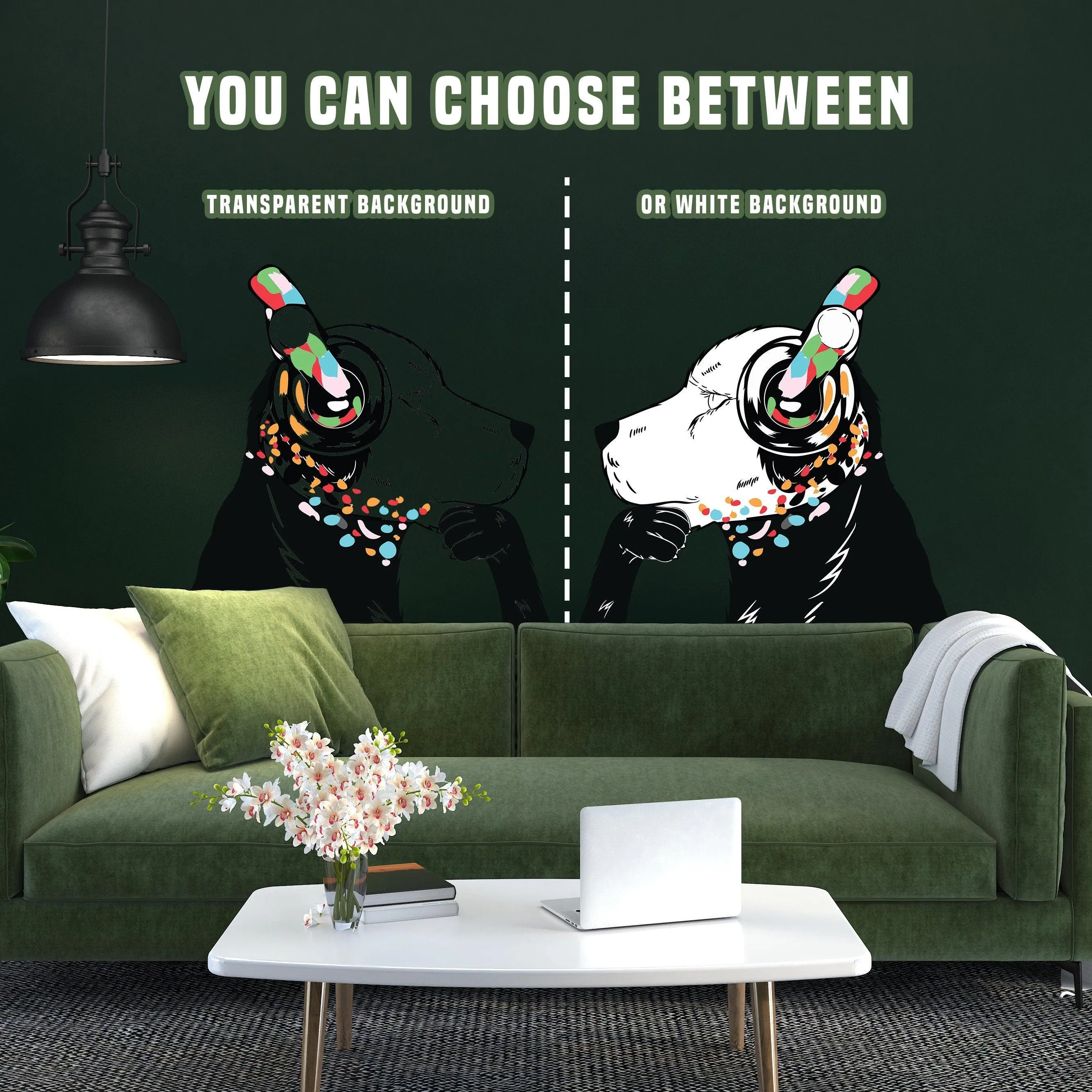 Thinking Dog  Sticker - Inspired by Banksy Art Vinyl Dj Baksy Wall Decal