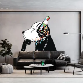 Thinking Dog  Sticker - Inspired by Banksy Art Vinyl Dj Baksy Wall Decal