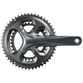 Tiagra FC-4700 Bicycle Crankset - 172.5mm, 10-Speed, 50/34t, 110 Asymmetric BCD, Hollowtech II Spindle Interface, Gray
