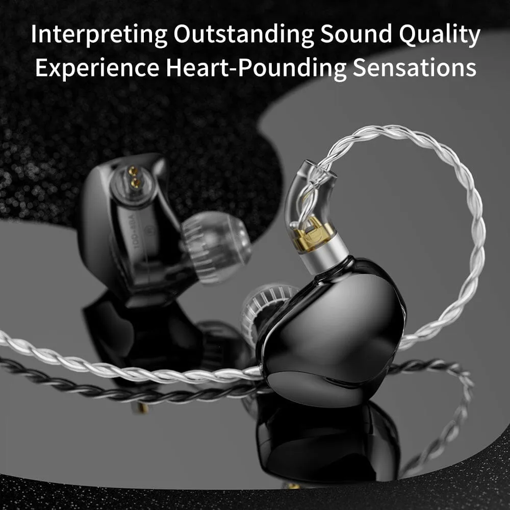 TRN VX Pro  1DD 8BA Hybrid In-Ear Earphones