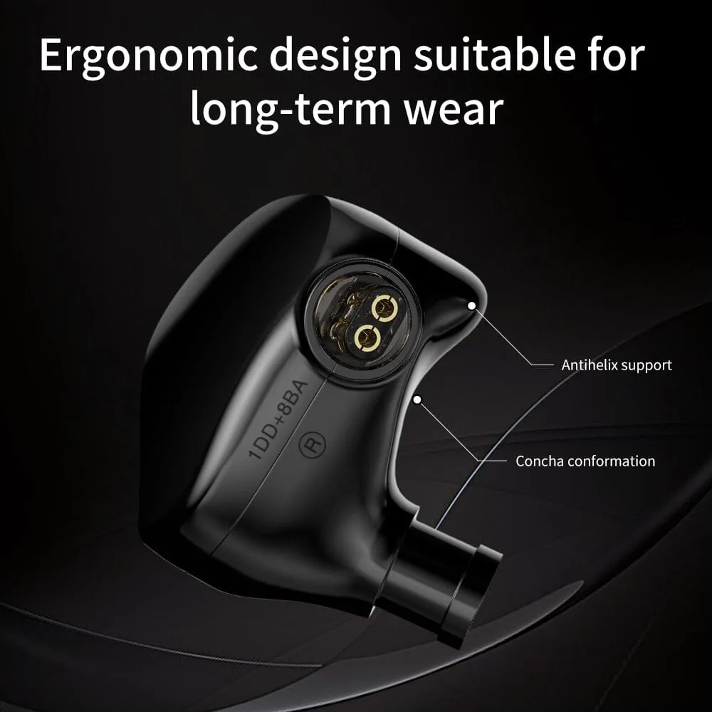 TRN VX Pro  1DD 8BA Hybrid In-Ear Earphones