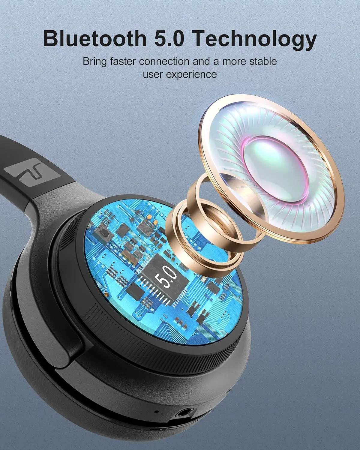 Trucker Bluetooth Headset - ENC Noise Cancelling, Mute Button Mic, V5.0, Handsfree - Driving/Business/Office