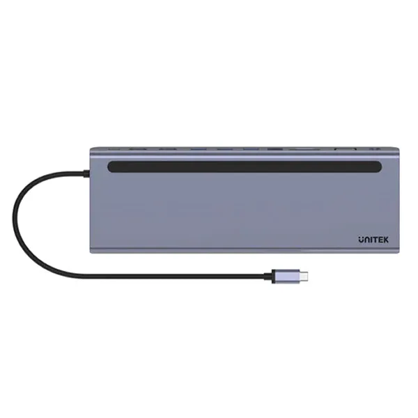 Unitek 11-in-1 Type-C Ethernet HUB with MST Tripple Monitor, 100W PD, Dual Card Reader - D1022B