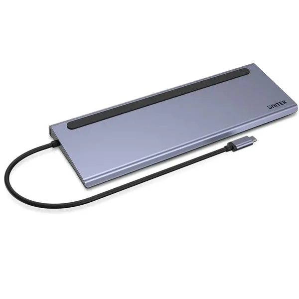 Unitek 11-in-1 Type-C Ethernet HUB with MST Tripple Monitor, 100W PD, Dual Card Reader - D1022B