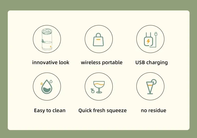 USB Rechargeable Mini Juicer – Smoothie Blender for Travel & Home