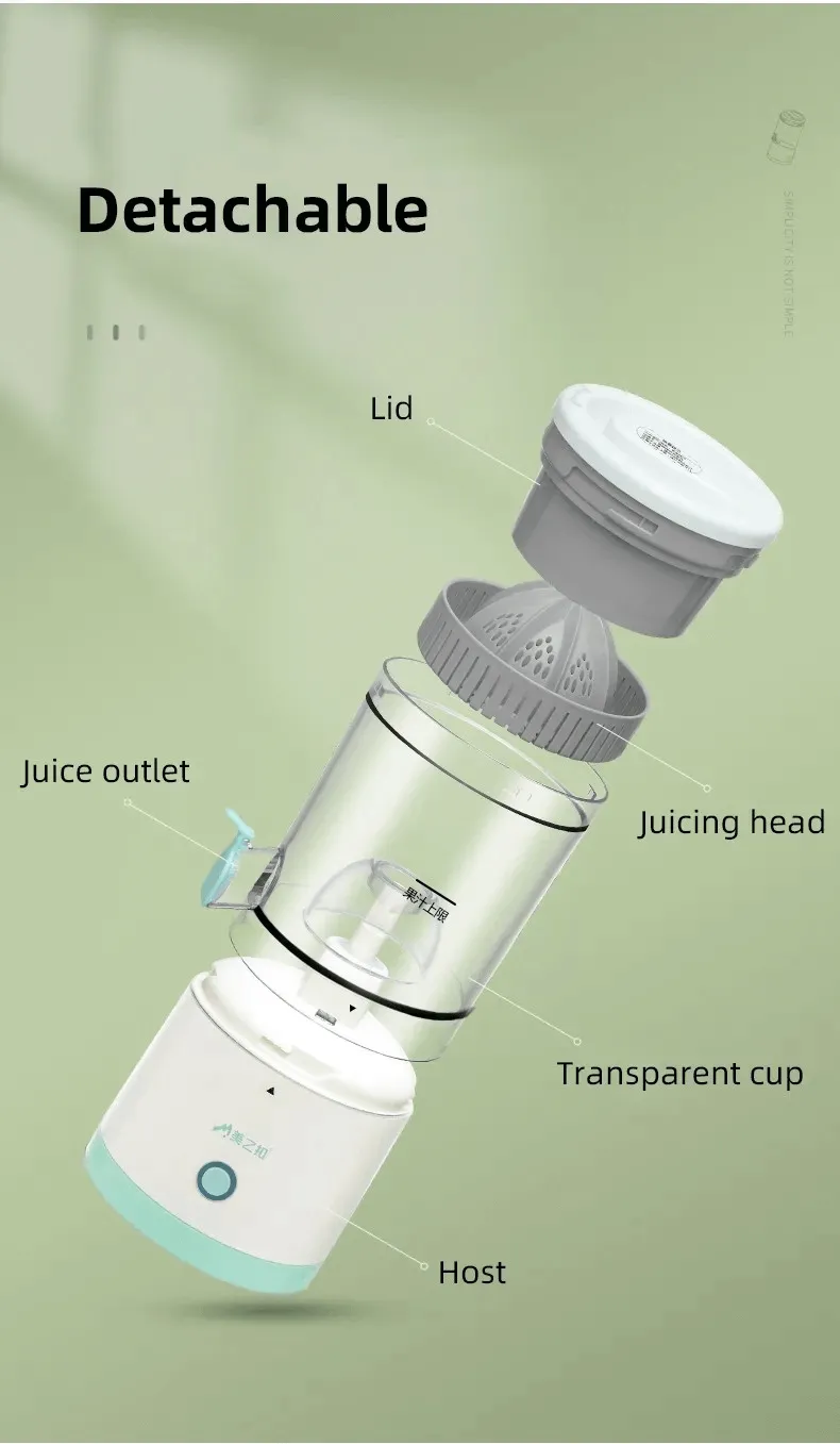 USB Rechargeable Mini Juicer – Smoothie Blender for Travel & Home