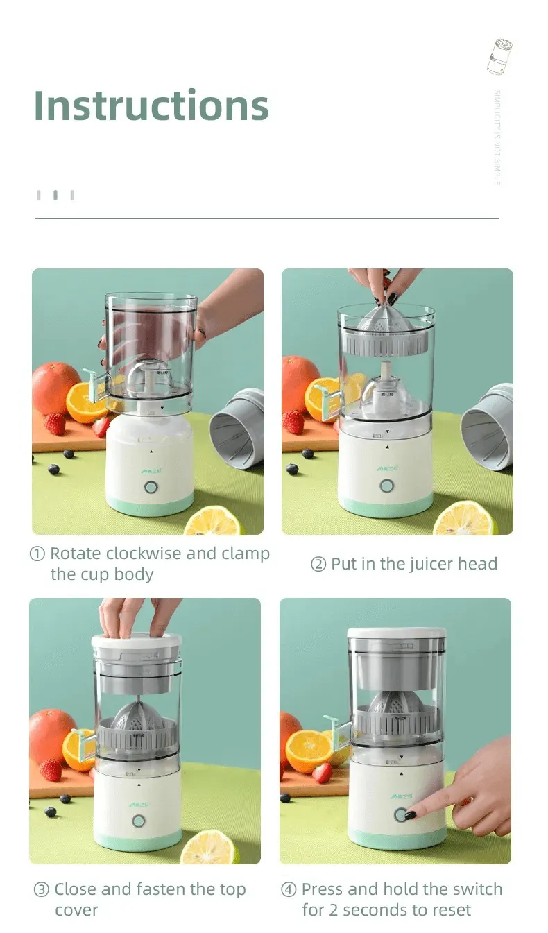 USB Rechargeable Mini Juicer – Smoothie Blender for Travel & Home