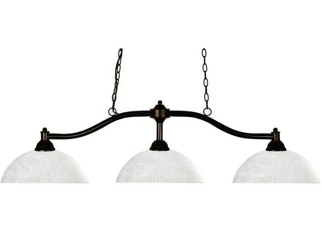 Z-Lite Chance Dome White Linen Table Light