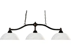 Z-Lite Chance Dome White Linen Table Light