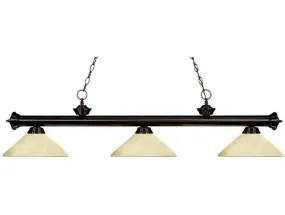 Z-Lite Riviera Angle Golden Mottle Pool Table light