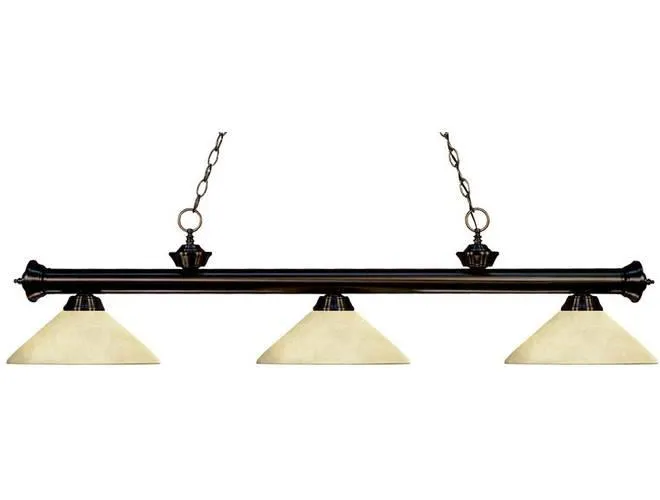 Z-Lite Riviera Angle Golden Mottle Pool Table light