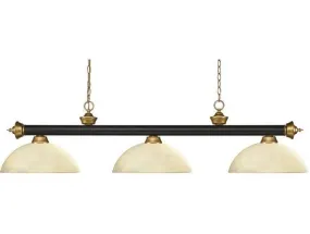 Z-Lite Riviera Domed Golden Mottle with Gold Accents