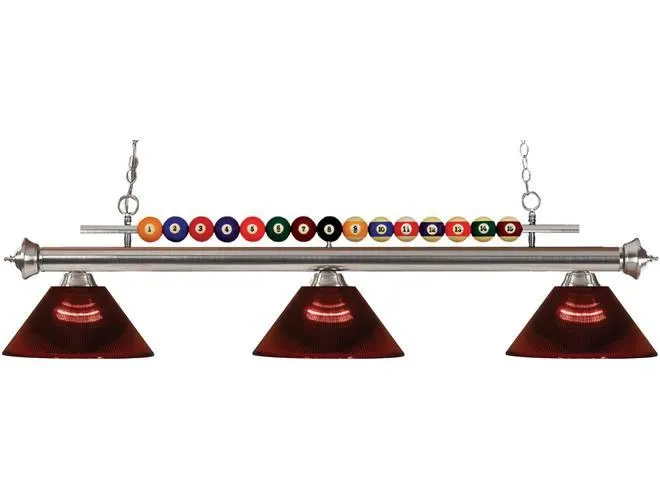 Z-Lite Shark Acrylic Burgundy Pool Table Light