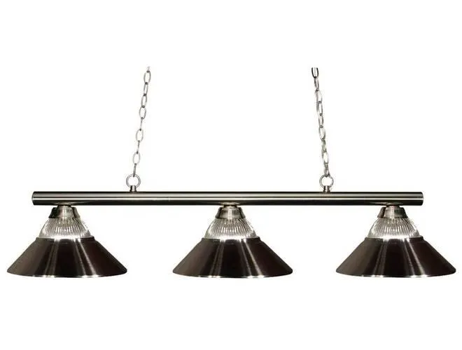 Z-Lite Sharp Shooter Brushed Nickel with Ribbed Glass Light