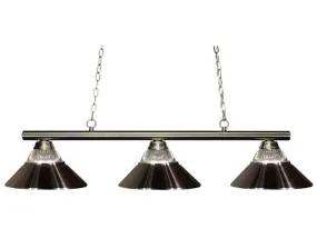 Z-Lite Sharp Shooter Brushed Nickel with Ribbed Glass Light